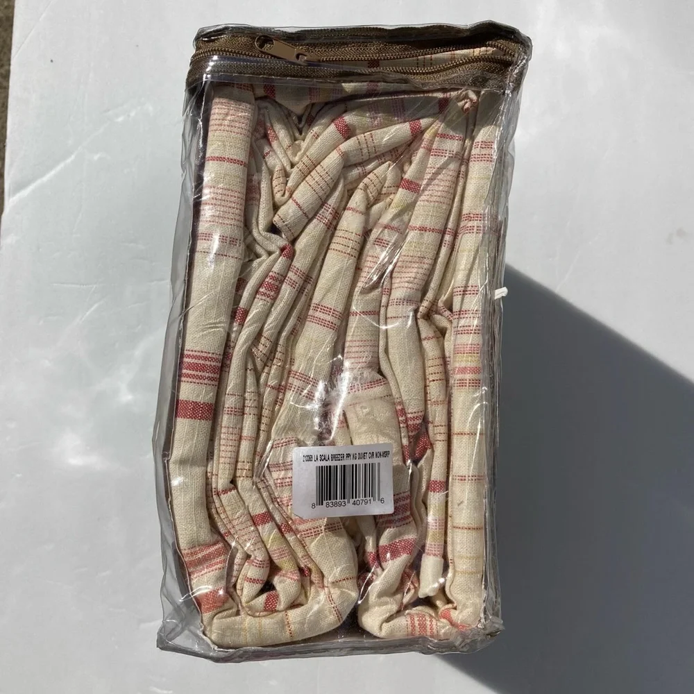 Tommy Bahama Home Duvet Cover La Scala Breezer Papaya 92” L x 107” W Cotton New